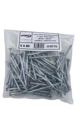 Akdeniz 5X80 Kanallı Çelik Çivi 100 lü