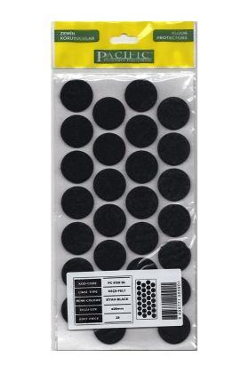 Pacific 6128 BL Yapışkanlı Keçe 28 mm Siyah