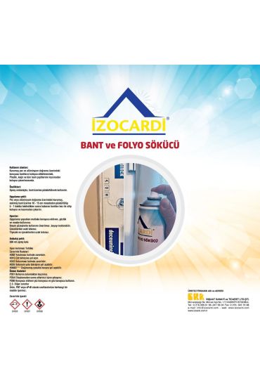 İzocardi Etiket Folyo ve Bant Sökücü Sprey 500 ml