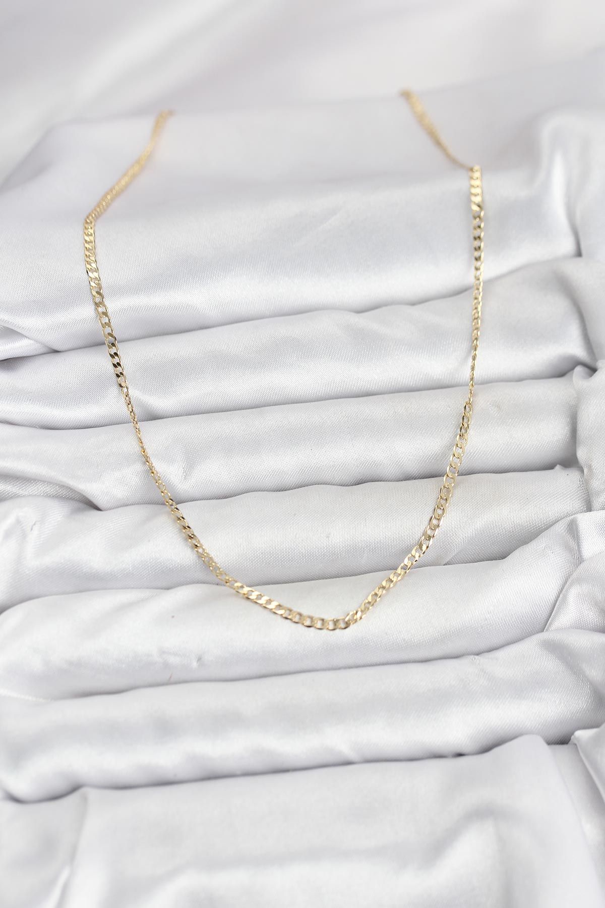 CM 14K Gold Renk Pirinç Zincir Model Kadın Kolye - TJ-BKO10917