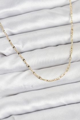 CM 14K Gold Renk Pirinç Gemi Zinciri Model Kadın Kolye - TJ-BKO10918