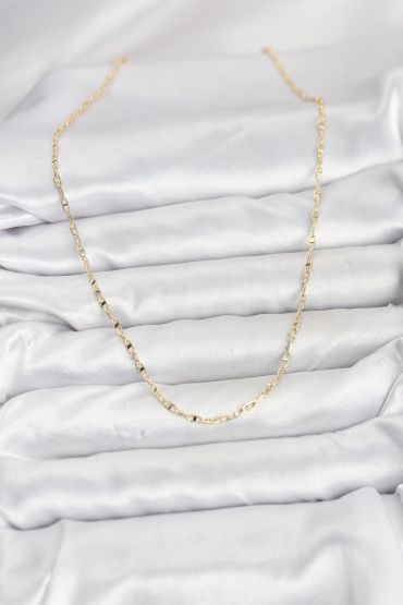 CM 14K Gold Renk Pirinç Gemi Zinciri Model Kadın Kolye - TJ-BKO10918