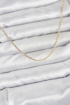 CM 14K Gold Renk Burgu Model 60 cm Kadın Kolye - TJ-BKO10932