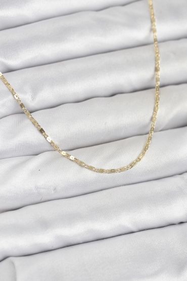 CM 14K Gold Renk Ezme Zincir Model 60 cm Kadın Kolye - TJ-BKO10933