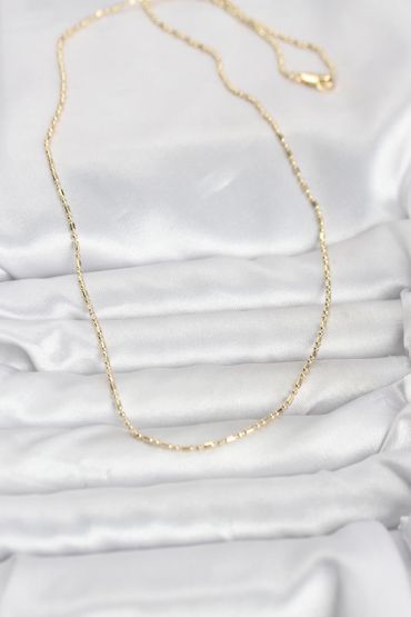 CM 14K Gold Renk Zincirli 60 cm Kadın Kolye - TJ-BKO10938