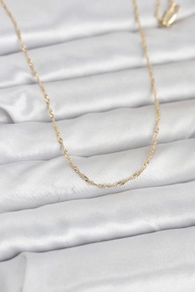 CM 14K Gold Renk Burgu Model 60 cm Kadın Kolye - TJ-BKO10942