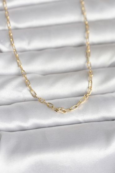 CM 14K Gold Renk Ataç Zincir Model 60 cm Kadın Kolye - TJ-BKO10979