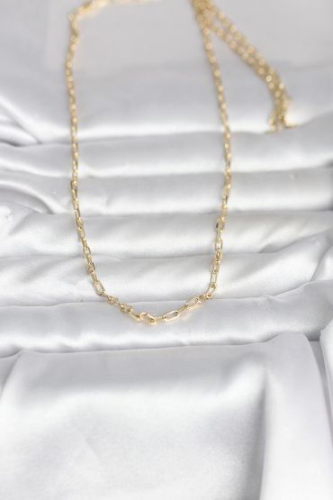 CM 14K Gold Renk Ataç Zincir Model 60 cm Kadın Kolye - TJ-BKO10979