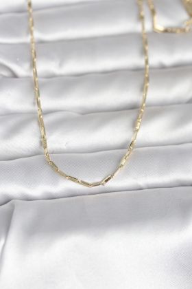 CM 14K Gold Renk İnce Ataç Zincir Model 60 cm Kadın Kolye - TJ-BKO10983