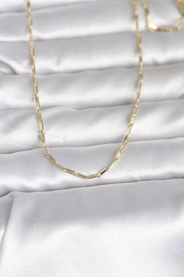 CM 14K Gold Renk İnce Ataç Zincir Model 60 cm Kadın Kolye - TJ-BKO10983