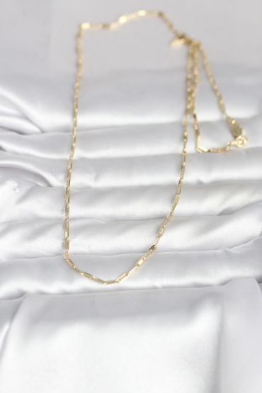 CM 14K Gold Renk İnce Ataç Zincir Model 60 cm Kadın Kolye - TJ-BKO10983