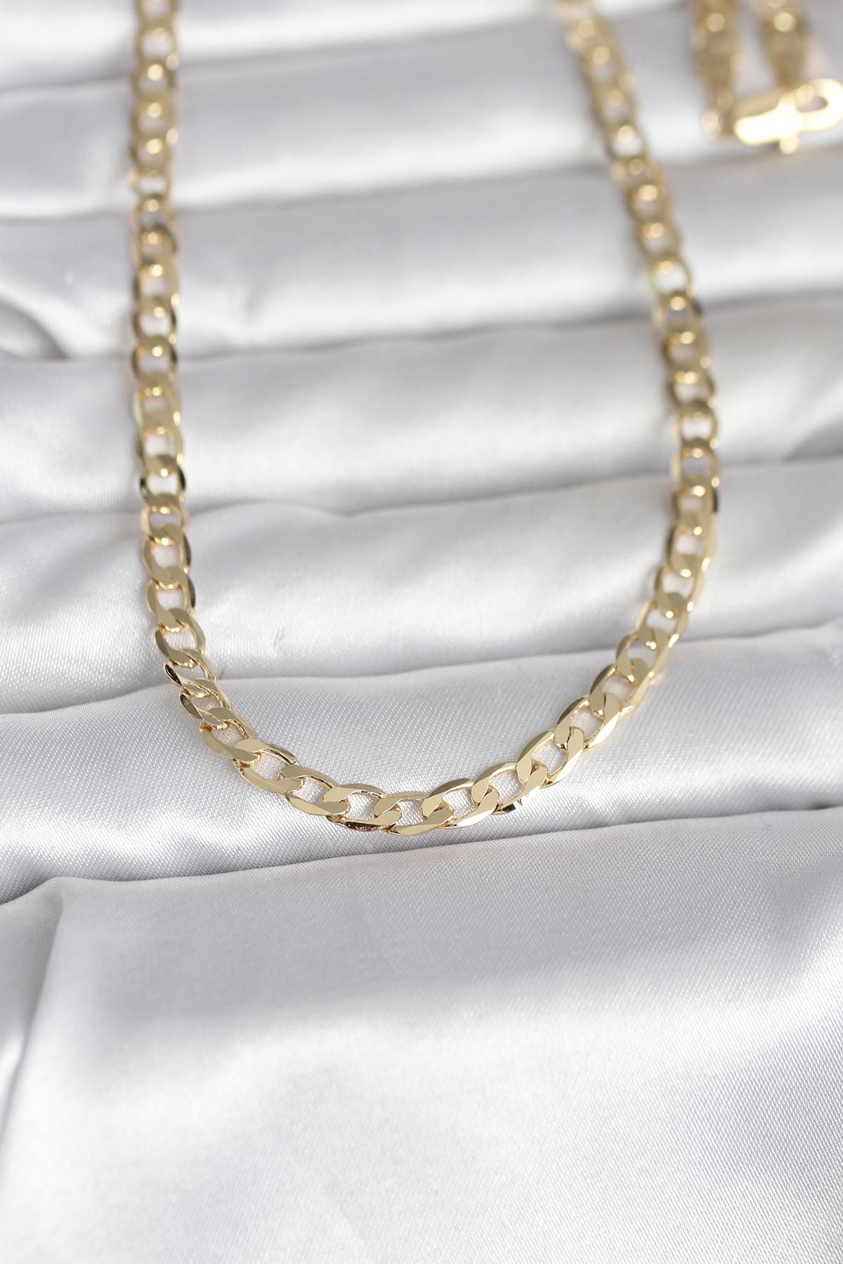 CM 14K Gold Renk Kalın Zincir Model 60 cm Kadın Kolye - TJ-BKO10991