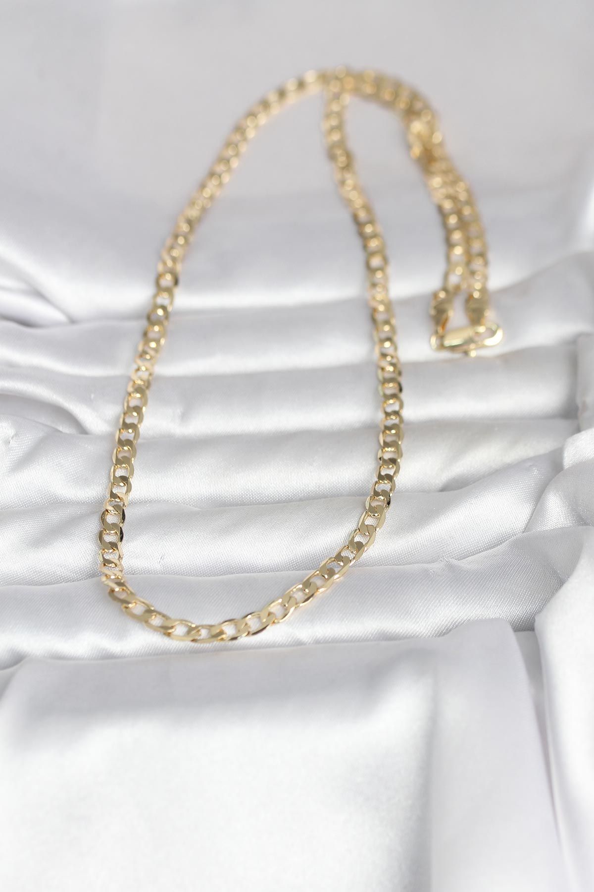 CM 14K Gold Renk Kalın Zincir Model 60 cm Kadın Kolye - TJ-BKO10991