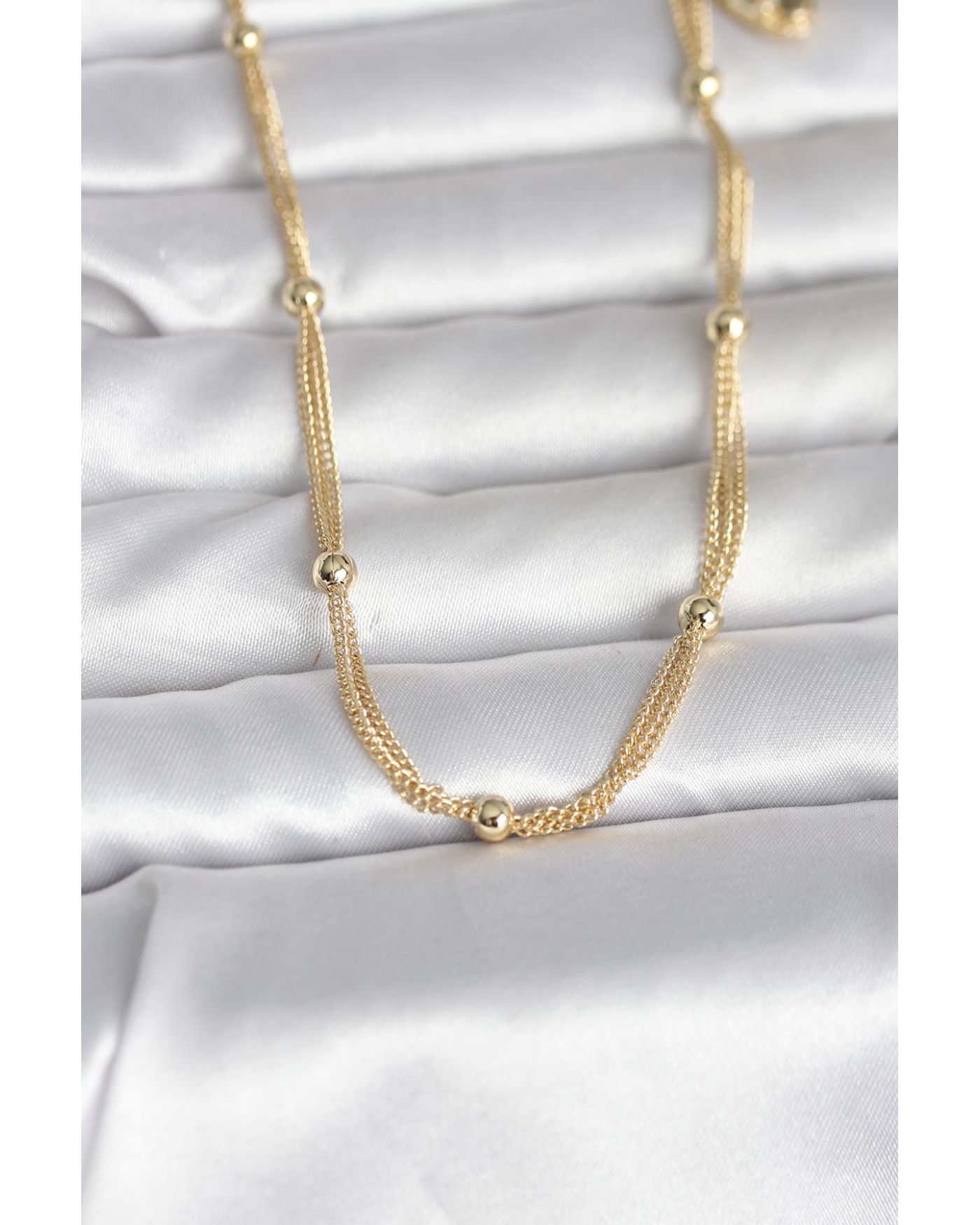 CM 14K Gold Renk Topçuk Model 60 cm Kadın Kolye - TJ-BKO10992