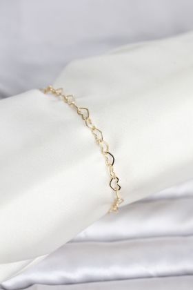 CM 14K Gold Renk Kalpli Zincir Model Kadın Bileklik - TJ-BB8278