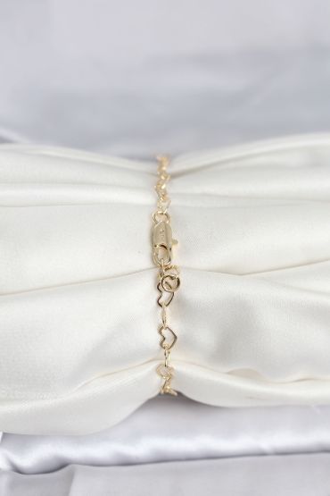 CM 14K Gold Renk Kalpli Zincir Model Kadın Bileklik - TJ-BB8278