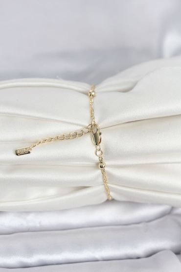 CM 14K Gold Renk Burgu Topçuk Model Kadın Bileklik - TJ-BB8281