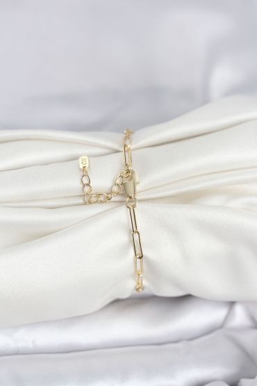 CM 14K Gold Renk Ataç Zincir Model Kadın Bileklik - TJ-BB8283