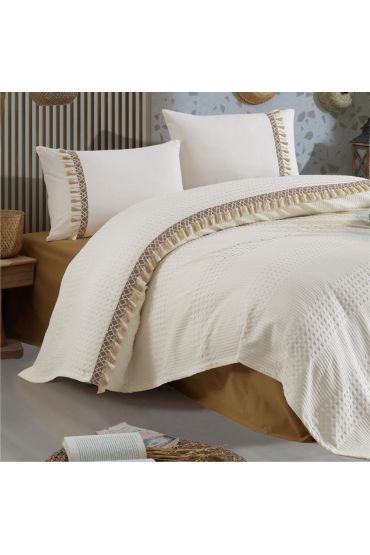 Pike Takımı Çift Kişilik Bohemline V5 Ekru