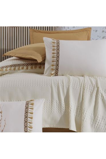 Pike Takımı Çift Kişilik Bohemline V5 Ekru