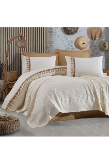 Pike Takımı Çift Kişilik Bohemline V5 Ekru