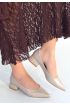 Ferla Bej Rugan Topuklu Ayakkabı