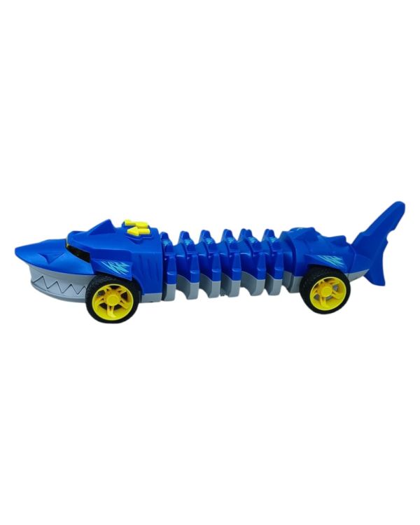 Köpekbalığı Araba - Otomatik Hareketli Sesli Işıklı 32 cm - Mavi Köpekbalığı