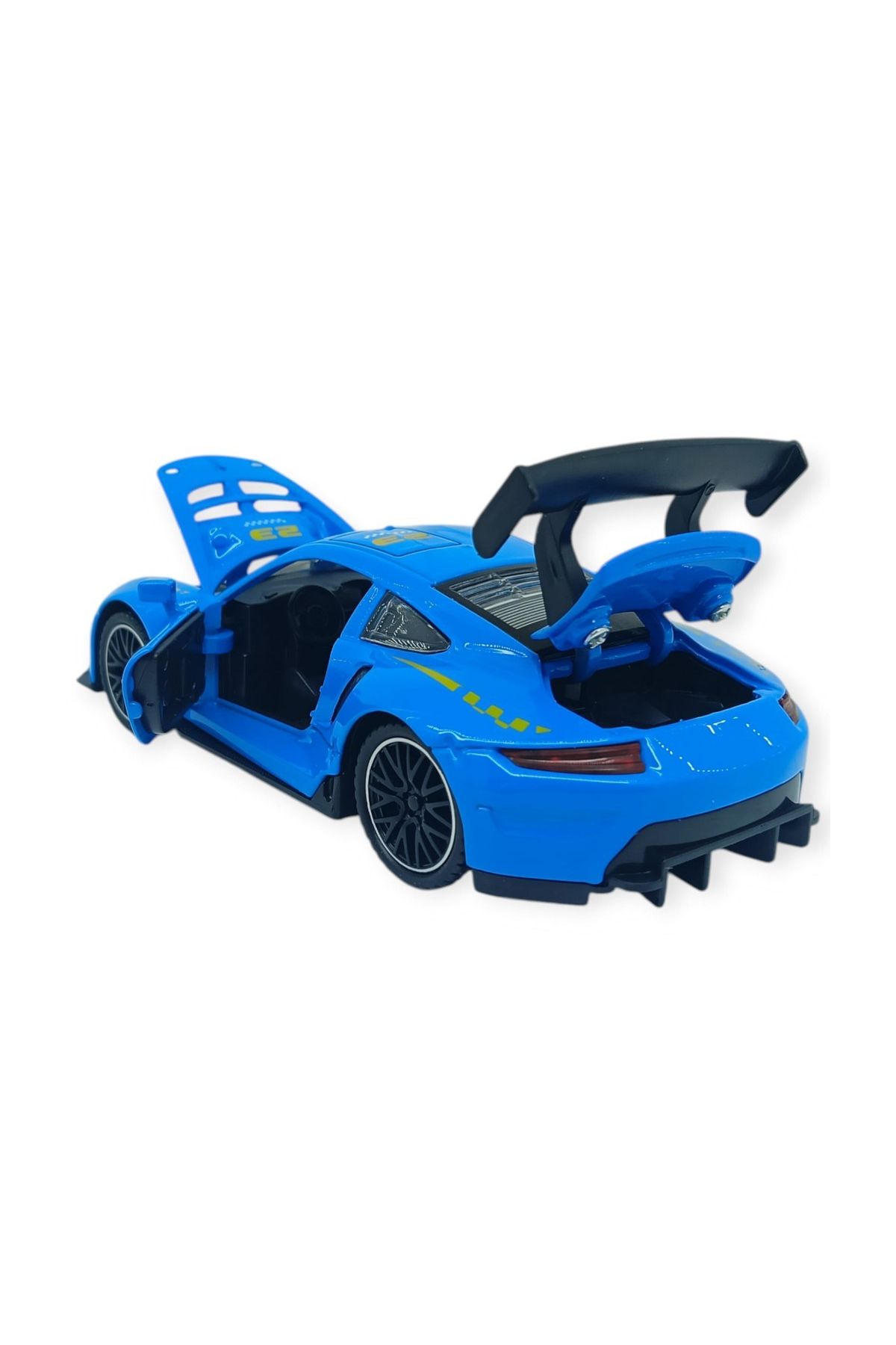 Sesli Işıklı Spor Araba 15 cm - 3291D - Mavi