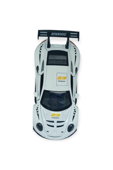 Sesli Işıklı Spor Araba 15 cm - 3291D - Beyaz