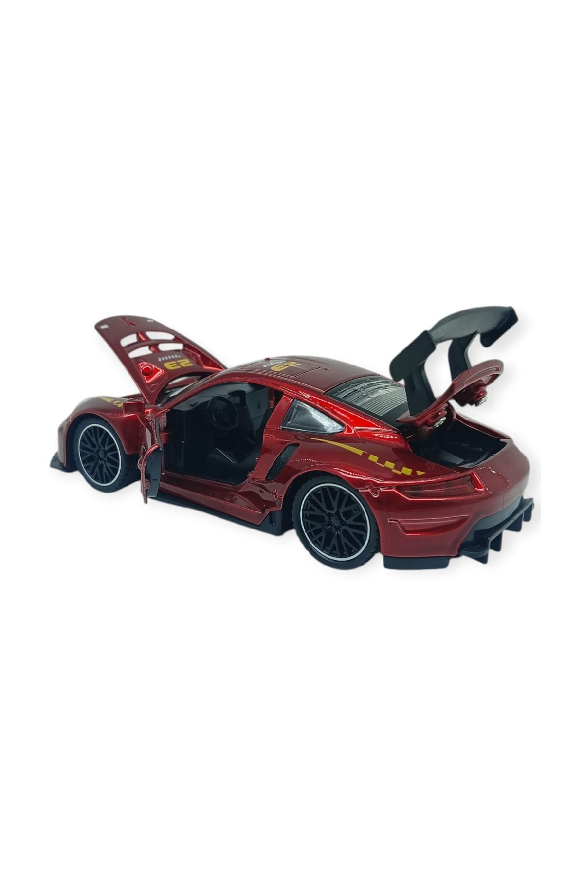 Sesli Işıklı Spor Araba 15 cm - 3291D - Kırmızı