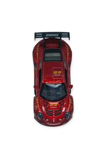 Sesli Işıklı Spor Araba 15 cm - 3291D - Kırmızı