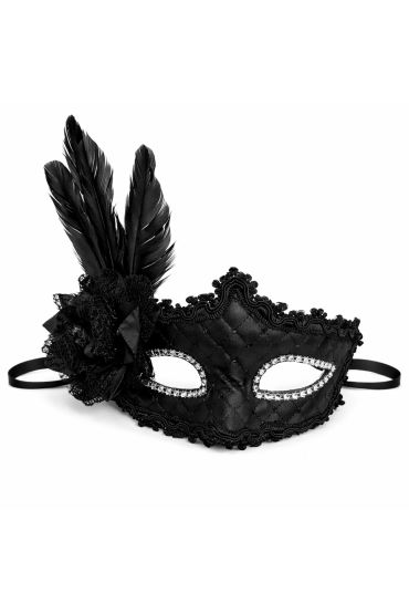 Siyah Tüylü Venedik Lüks B Maskesi