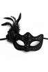 Siyah Tüylü B Maskesi Kadın Parti Aksesuarı