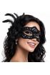 Siyah Tüylü B Maskesi Kadın Parti Aksesuarı