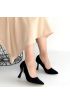 Retta Siyah Süet Topuklu Ayakkabı