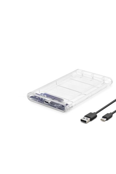 Hdd Kutu Type-C3.1 + Usb3.0 2.5" Transparent HDX1766