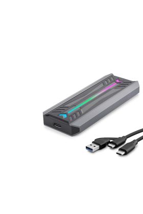 SSD Kutu Type-C 3.1 + Usb3.0 Nvme M2 Chıp Rtl9210 Siyah HDX1775