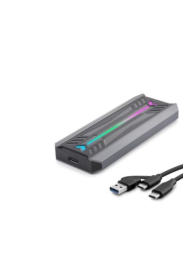 SSD Kutu Type-C 3.1 + Usb3.0 Nvme M2 Chıp Rtl9210 Siyah HDX1775