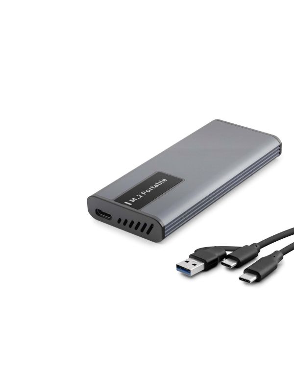 SSD Kutu Type-C 3.1 - Usb3.0 Ngff Alimünyum + Plastik M2 Chıp RTL9201R Rgb Gri HDX1781