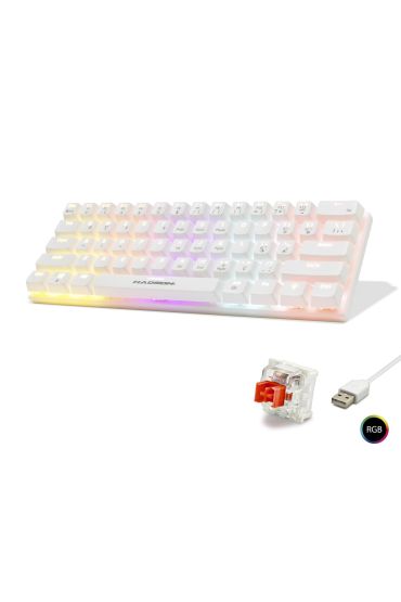 Mekanik Gaming Mini Klavye Red Switch Rgb - Beyaz G508R