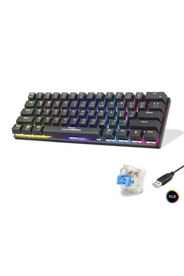 Mekanik Gaming Mini Klavye Blue Switch Rgb - Siyah G509B