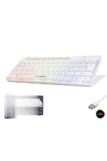 Gaming Mini Klavye Led - Beyaz HDX2608