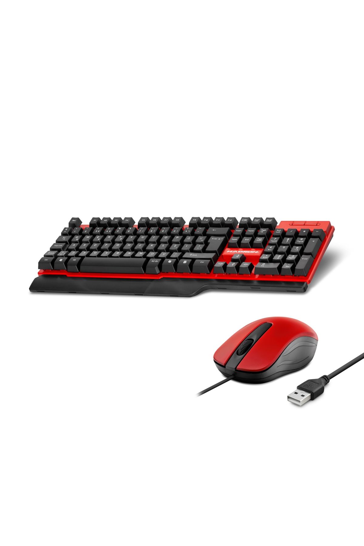 Klavye Ve Mouse Seti - Kırmızı Siyah HD861K