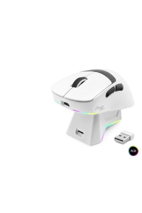 Kablosuz Gaming Rgb Mouse Şarj Standlı - Beyaz MF1216W