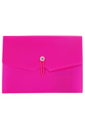 Bigpoint Körüklü Dosya 13 Cepli Lastikli A4 Pembe