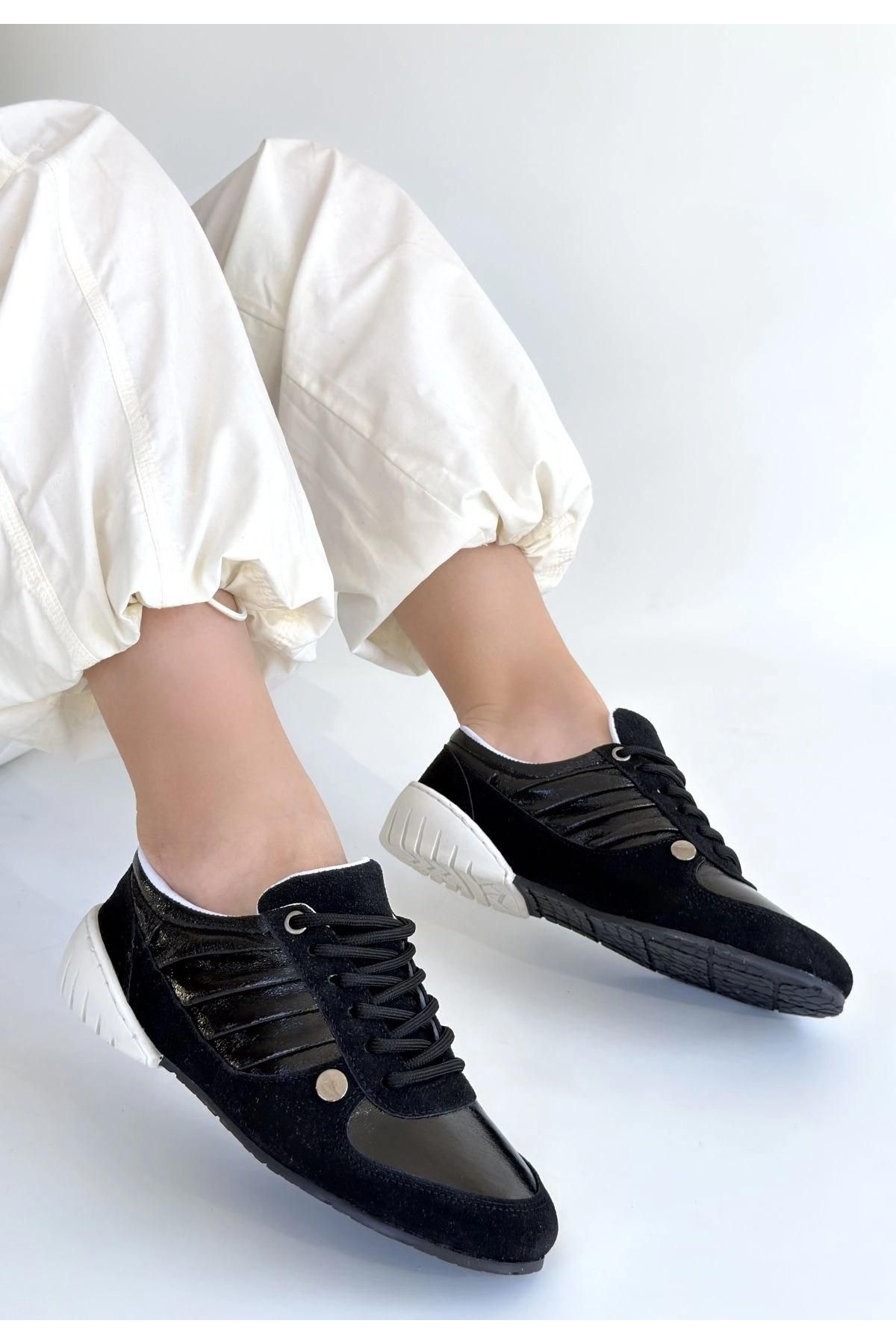 Jawen Siyah Nubuk Spor Ayakkabı