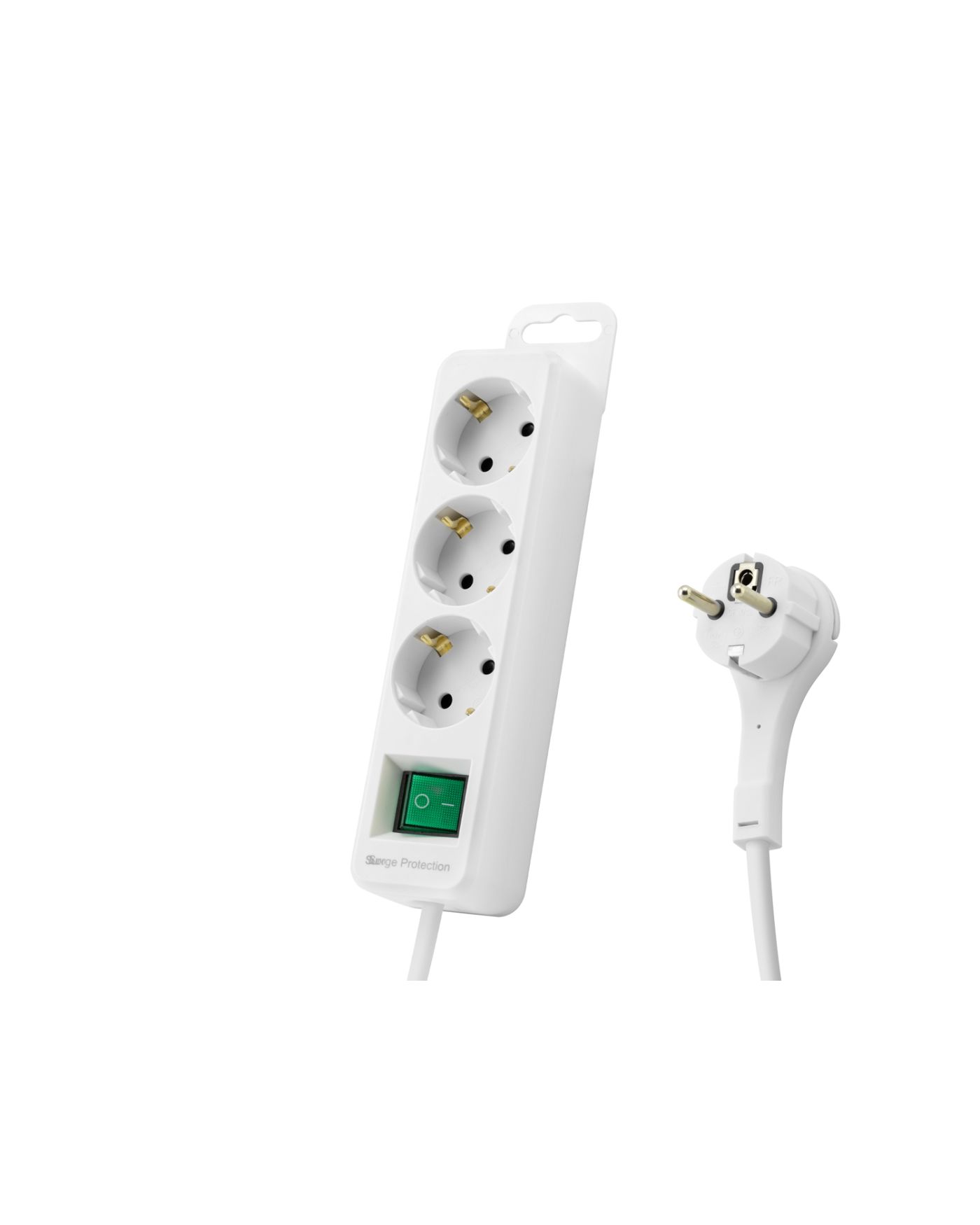 Akım Korumalı Uzatma Kablosu 3 Priz Anahtarlı 306 Joule 3G1.0Mm Tam Bakır 1.5M - Beyaz SPGF03