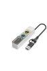 Hdx7058 Type-C Usb 3.0 Combo Hub Kart Okuyucu 4 Port 5 Gbps - Beyaz