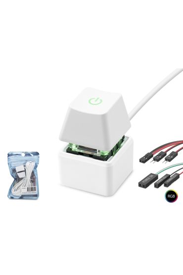 Masaüstü Bilgisayar Rgb Power Tuşu On/Off Switch Beyaz ND2810