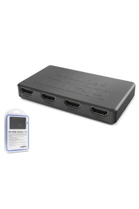Hdmi Splitter 4K 1 In 4 Out + Usb Güç Kablosu - Siyah HDX1372